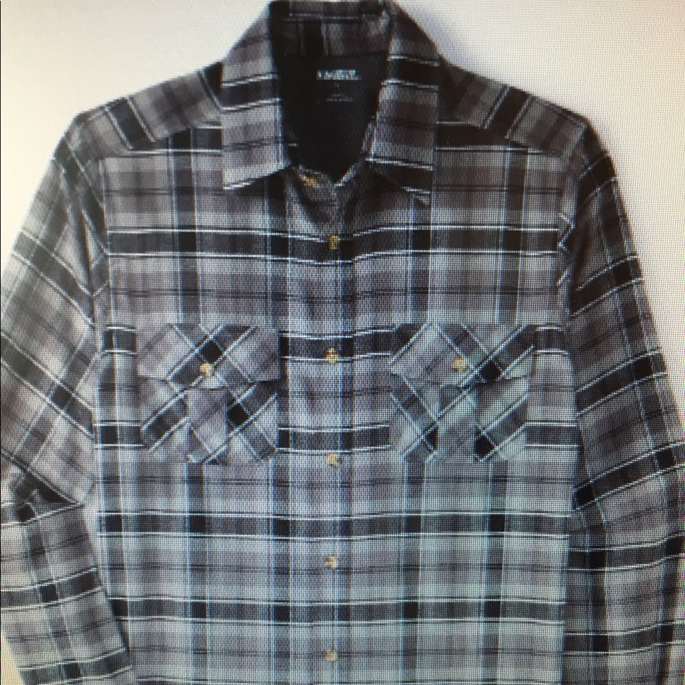 Men’s 6XL black plaid flannel shirt